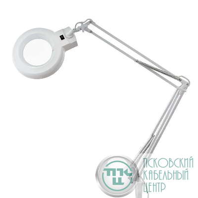 Лупа на струбцине круглая настол. 5Х с подсветкой бел. Rexant 31-0011