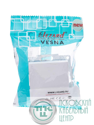 Выключатель 1-кл. 1п СП Vesna 10А IP20 с индикацией механизм бел. LEZARD 742-0288-111