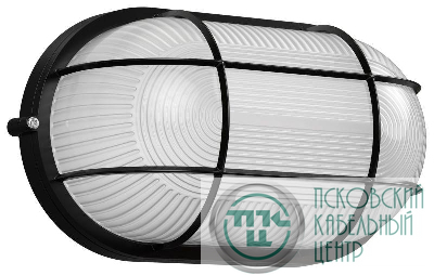 Светильник НПП 1202 100Вт E27 IP54 черн. овал с решеткой IEK LNPP0-1202-1-100-K02