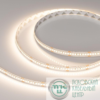 Лента светодиодная RT-A240-10mm 24V Warm 3500К 22Вт/м IP20 2835 высок. эффект. 150лм/Вт (уп.5м) Arlight 038744