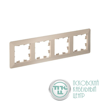 Рамка 4-м AtlasDesign Air песочн./дым. бел. SE ATN221204