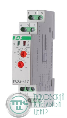 Реле времени PCG-417 2х8А 230В 2НО IP20 звезда-треугольник для пуска электродвиг. монтаж на DIN-рейке F&F EA02.001.020
