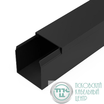 Кабель-канал 40х40 L2000 с двойн. замком черн. Промрукав PR03.0216