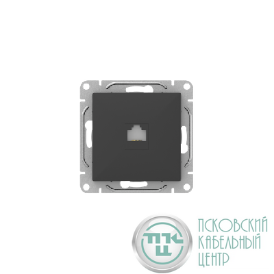 Розетка компьютерная СП Эпика RJ45 кат.5 механизм черн. EKF UP1-SOB-RJ45-5