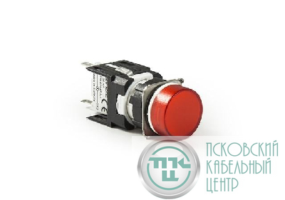 Арматура сигнальная 16мм круглая 12-24 AC/DC красн. EMAS D060YXK