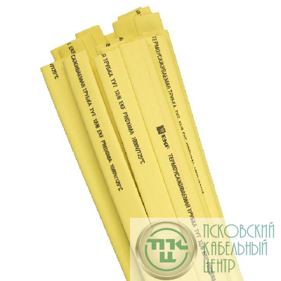 Трубка термоусадочная ТУТ нг 16/8 желт. 1м (уп.50м) PROxima EKF tut-16-y-1m