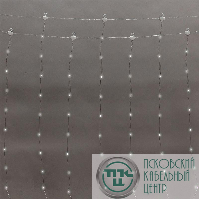 Гирлянда светодиодная "Роса "Светодиодный дождь" 3х2м LED бел. 12Вт IP20 USB+пульт управления с крючками для крепления Neon-Night 315-875