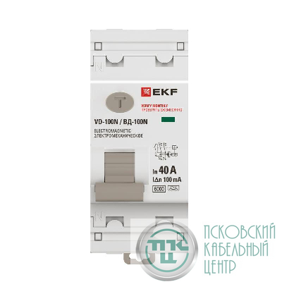 Выключатель дифференциального тока 2п 40А 100мА тип A 6кА ВД-100N электромех. PROxima EKF E1026MA40100