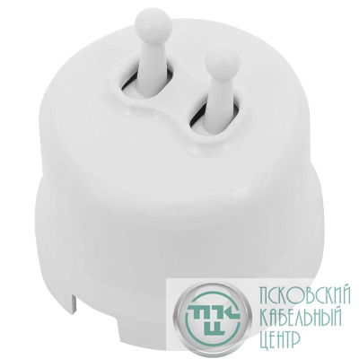 Выключатель 2-кл. (тумблерный) пластик бел. Bironi B1-232-21