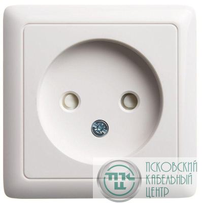 Розетка 1-м ОП Хит 16А 250В защ. шторки без заземл. бел. SchE RA10-137-B