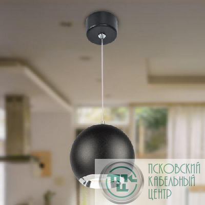 Светильник подвесной (подвес) PL32 BK/CH MR16 GU10 потолочный круг черн. хром Эра Б0061380