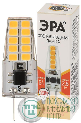 Лампа светодиодная LED-JC-2.5W-220V-SLC-827-G4 JC 2.5Вт капсула G4 тепл. бел. 220В ЭРА Б0049091