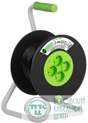 Удлинитель на пластик. катушке 4х40м без заземл. KAT-2x1.5-40m Greenline ПВС 2х1.5 Эра Б0065088