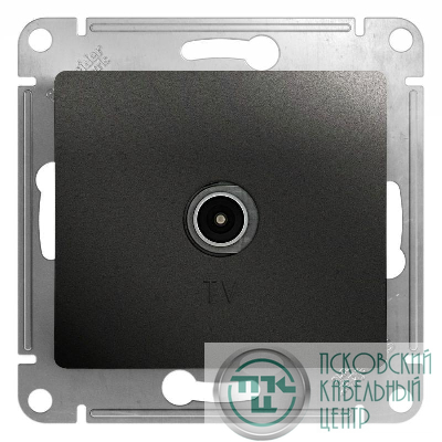Розетка телевизионная оконечная TV Glossa 1дБ механизм антрацит SE GSL000791