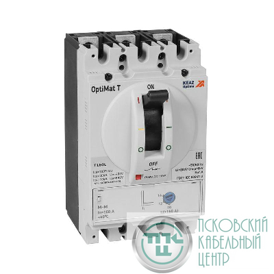 Выключатель автоматический для защиты двигателя OptiMat T160L M-M 160A 3P КЭАЗ 355840