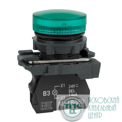 Лампа сигнальная OptiSignal D22 C5-L-B3 зел. пластик 24VAC/DC XB5AVB3 КЭАЗ 332189