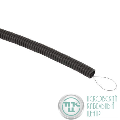 Труба гофрированная d20мм с протяжкой безгалоген. трудногорючая (FRHF) черн. (уп.100м) Эра Б0068907