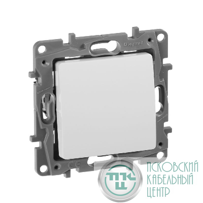 Кнопка 1-кл. СП Etika Plus 6А IP20 с НО/НЗ контактом безвинтов. зажимы механизм бел. IEK 672214