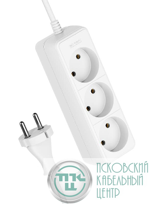 Удлинитель 3х1.5м без заземл. 16А IP20 ПВС 2х1.5 КОСМОС YKsm1.5m-3g(K)