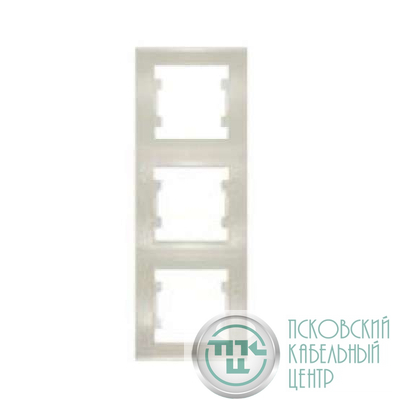 Рамка 3-м Бриллиант верт. сл. кость UNIVersal 7948691