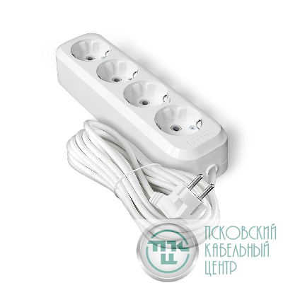 Удлинитель 4х5м с заземл. IP20 Е-304А ПВС 3х1.5 Universal 1731