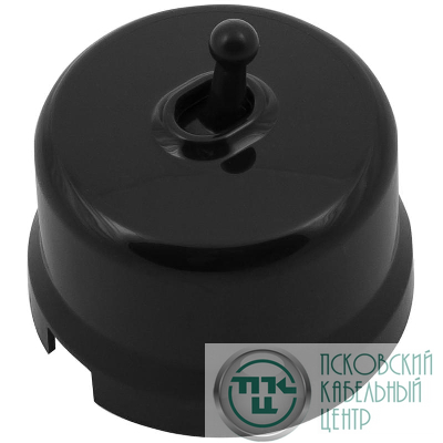 Выключатель 1-кл. (тумблерный) пластик черн. Bironi B1-230-23