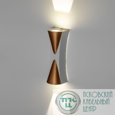 Светильник светодиодный WL43 WH+GD 6Вт 3500К для интерьера/фасадов IP54 бел./зол. Эра Б0054423