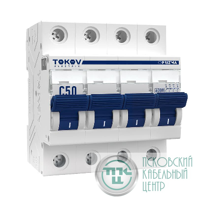 Выключатель автоматический модульный 4п C 50А 6кА PRIZMA TOKOV ELECTRIC TKE-PZ60-MCBI-4-50-C