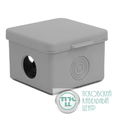 Коробка распределительная ОП 65х65х50мм 4 каб. вводов IP54 сер. TOKOV ELECTRIC TKE-KR-65-65-50-C06