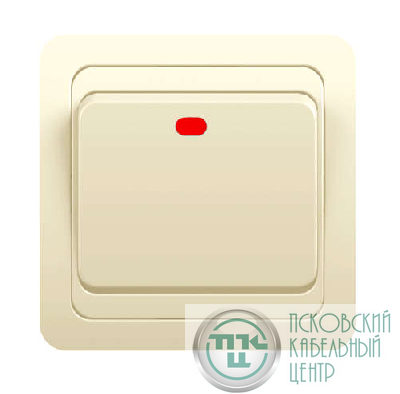Выключатель 1-кл. СП Classic 10А IP20 с индикацией крем. POWERMAN 1156499