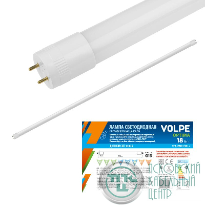Лампа светодиодная Optima LED-T8-24W/DW/G13/FR/FIX/O 24Вт матовая 6500К холод. бел. G13 неповорот. (упак. рукав) Volpe UL-00003087