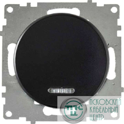 Механизм выключателя 1-кл. СП Florence 10А IP20 с подсветкой черн. 1E31701303 OneKeyElectro 2172824