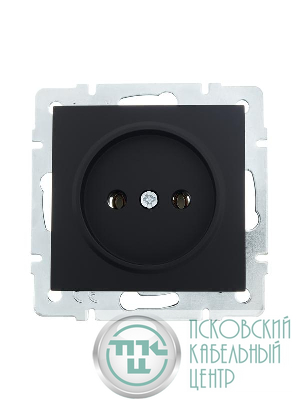 Розетка 1-м СП Vesna без заземл. ПБТ механизм черн. бархат LEZARD 742-4288-121B