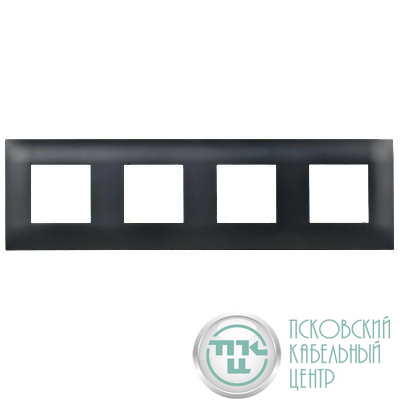 Рамка 4-м SKANDY SK-F04Bl черн. IEK SK-M42-K02