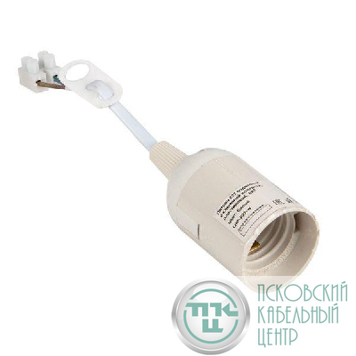 Патрон Е27 подвесной с клеммной колодкой пластик бел. PROxima EKF LHP-E27-w