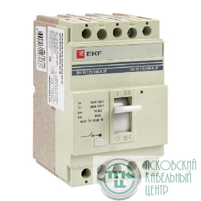 Выключатель нагрузки 3п ВН-99 125/100А EKF sl99-125-100