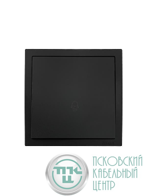 Кнопка звонка СП ZIMA IP20 безвинт. зажим черн. бархат LEZARD 704-4288-103QC