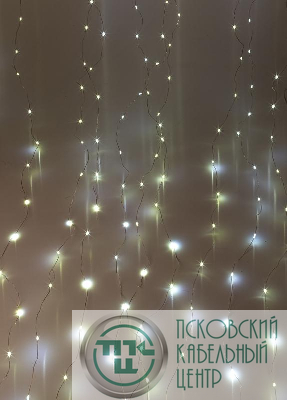 Гирлянда светодиодная "Дождь" 3х2м 240LED мультиколор 8 режимов 220В 1.5мм провод прозр. КОСМОС KOC_CUR-V107