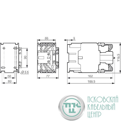 Контактор CTX-C для конд. Н.О.+Н.З 110А 230В Leg 029654