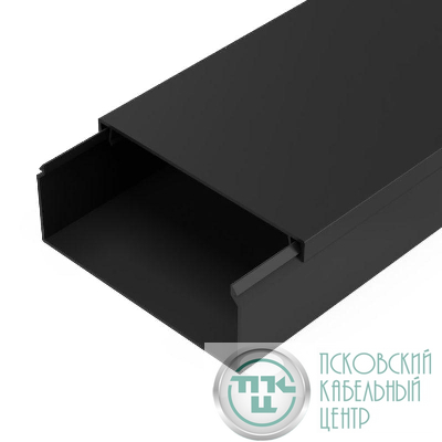Кабель-канал 100х40 L2000 с двойн. замком черн. Промрукав PR03.0221