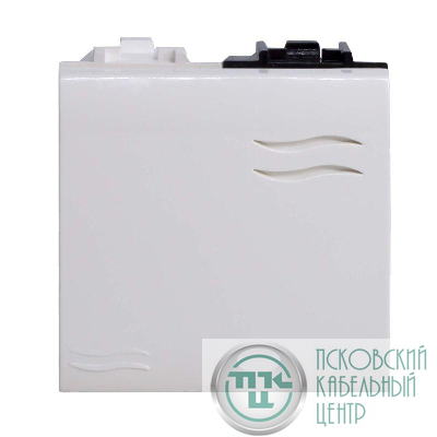 Выключатель 1-кл. 2мод. Brava 16А IP20 бел. DKC 76002B
