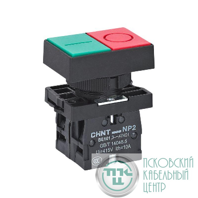 Кнопка двойная "Пуск-Стоп" NP2-EL8325 1НО+1НЗ AC230В IP40 (R) CHINT 574114