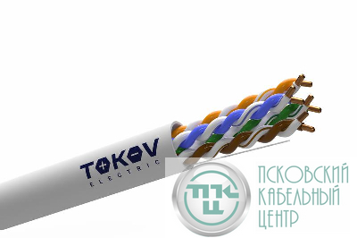 Кабель витая пара F/UTP 4х2х24AWG(0.52мм) кат.5E PVC indoor Fluke tested 305м (м) PRO TOKOV ELECTRIC TKP-C06-F42-5E-RU-PVC