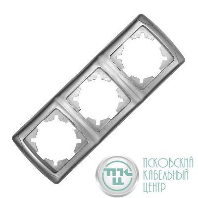 Рамка 3-м Маргарита горизонт. серебр. UNIversal МР003Г-S