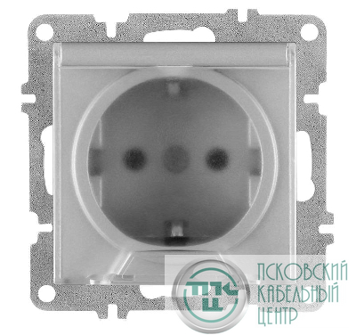 Розетка 1-м СП LAVIN/KAREN 16А IP20 с заземл. с крышкой механизм сер. ARVIA 50 03 2000 218