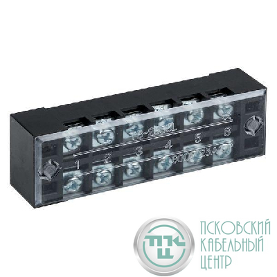 Терминал клеммный TB-2506 до 2.5кв.мм 25А 6 клеммных пар EKF tb-2506