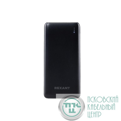 Устройство зарядное портативное Power Bank (аккумуляторная батарея) 10000мА.ч с Quick Charge и Power Delivery черн. Rexant 30-2051