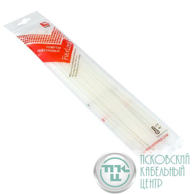 Хомут P6.6 3.6х300 FlexLock стандартный бел. (уп.100шт) PROxima EKF plc-fl-ctsw-3.6x300