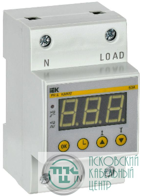 Реле напряжения РН-д 1ф 54мм 63А KARAT IEK IVR31-1-63