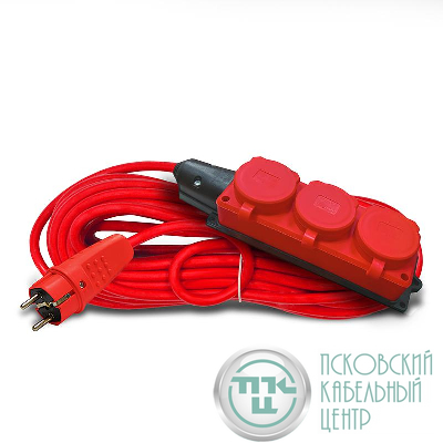 Удлинитель 3х40м с заземл. 16А IP44 3.5кВт КГ 3х1.5 с защ. крышкой АРКТИК морозостойкий DOMTOK 2602
